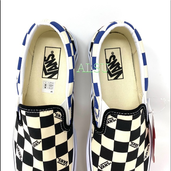 VANS Classic Slip On Big Checker Black Navy Canvas Women's Size 8.5 VN0A4U38WRT - Picture 7 of 7